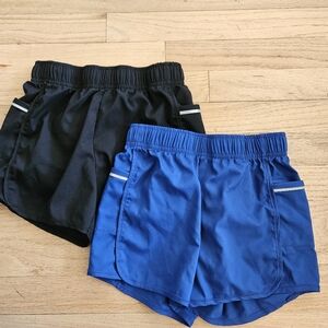 Primary Kids Athletic Shorts - Black and Blue